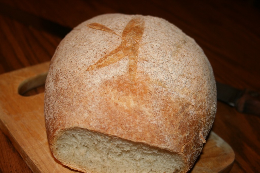 Sourdough lof raised in a banneton